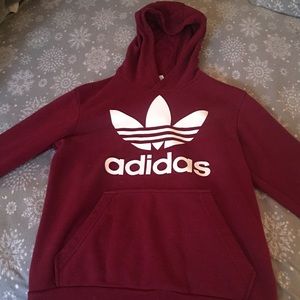 ADIDAS MAROON HOODIE